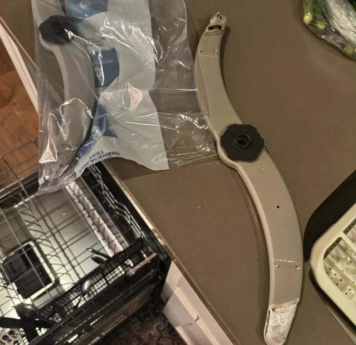Dishwasher Lower Spray Arm Replacement: We replaced a worn lower spray arm with a brand-new part